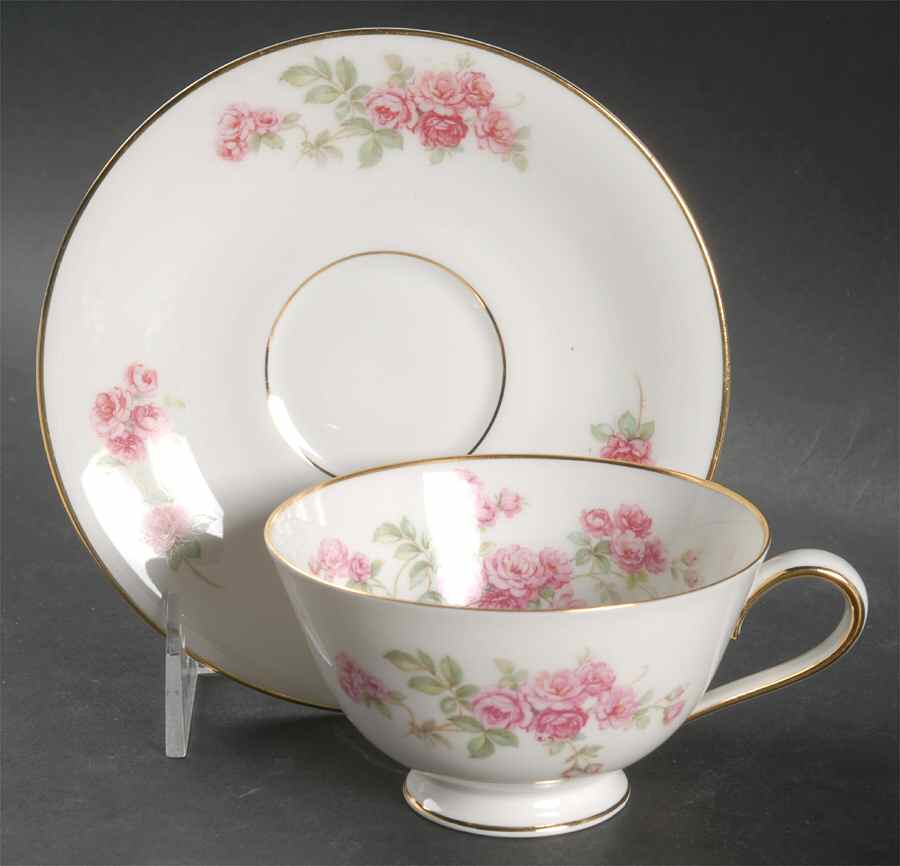 Trellis Footed Cup & Saucer Set by Tirschenreuth-1