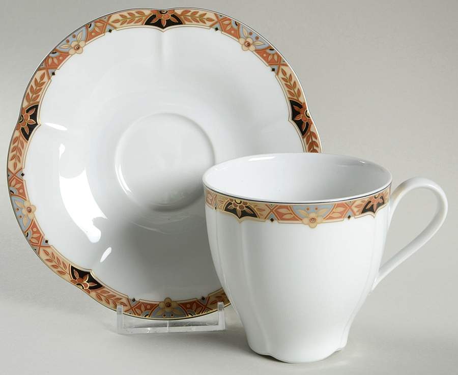 Versailles Flat Cup & Saucer Set by Tirschenreuth-1