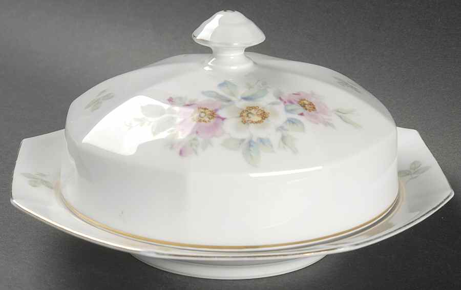 The Wild Rose Round Covered Butter by Tirschenreuth-1