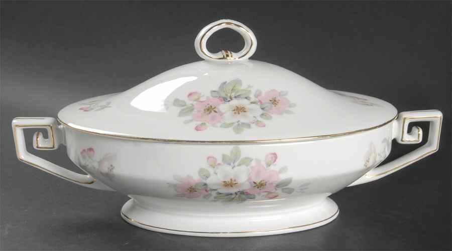 Wild Rose Oval Covered Vegetable by Tirschenreuth-1