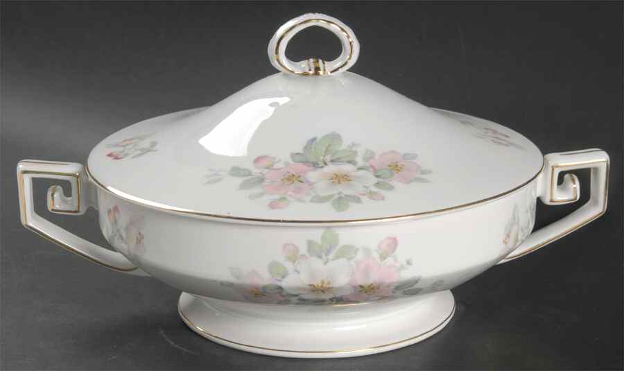 Wild Rose Round Covered Vegetable by Tirschenreuth-1