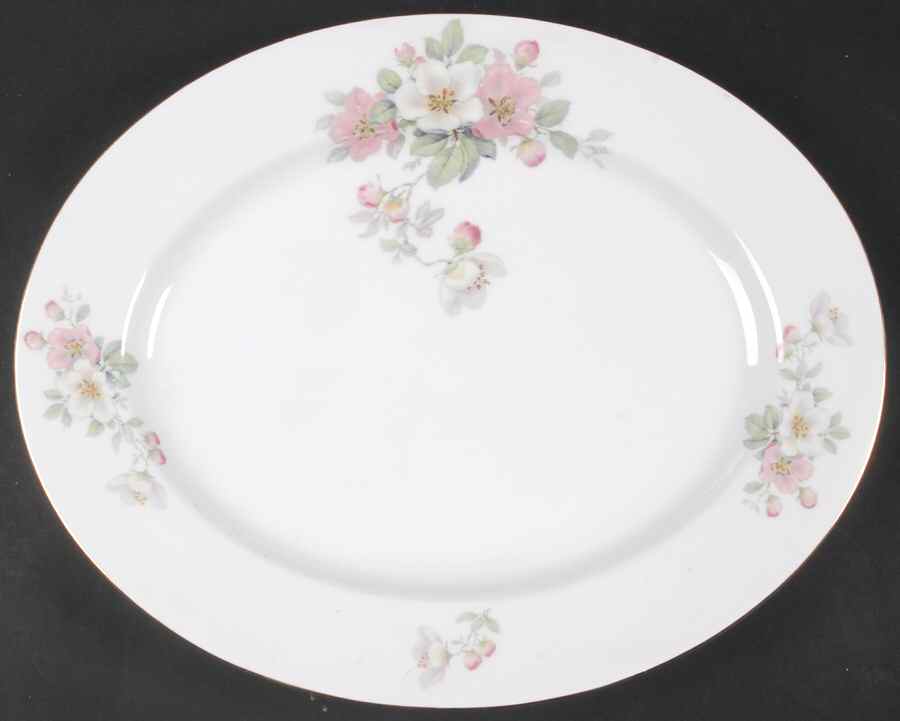 Wild Rose 14" Oval Serving Platter by Tirschenreuth-1