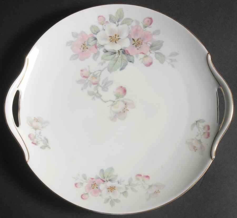 Wild Rose Handled Cake Plate by Tirschenreuth-1