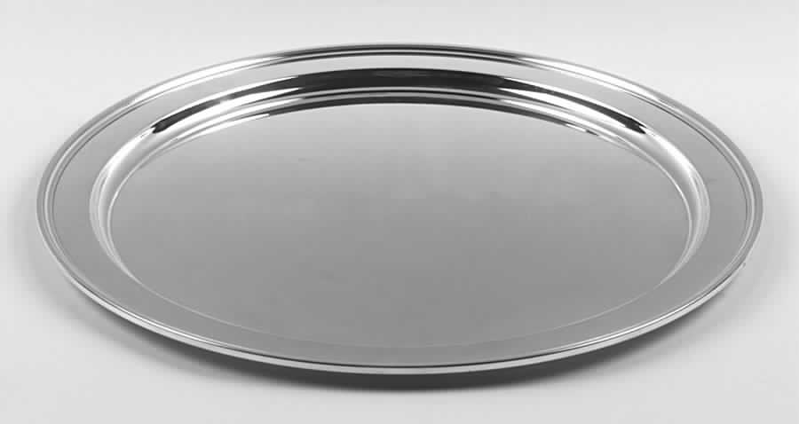 Sterling Hollowware Large Round Sterling Tray by Tiffany & CO SILVER-1