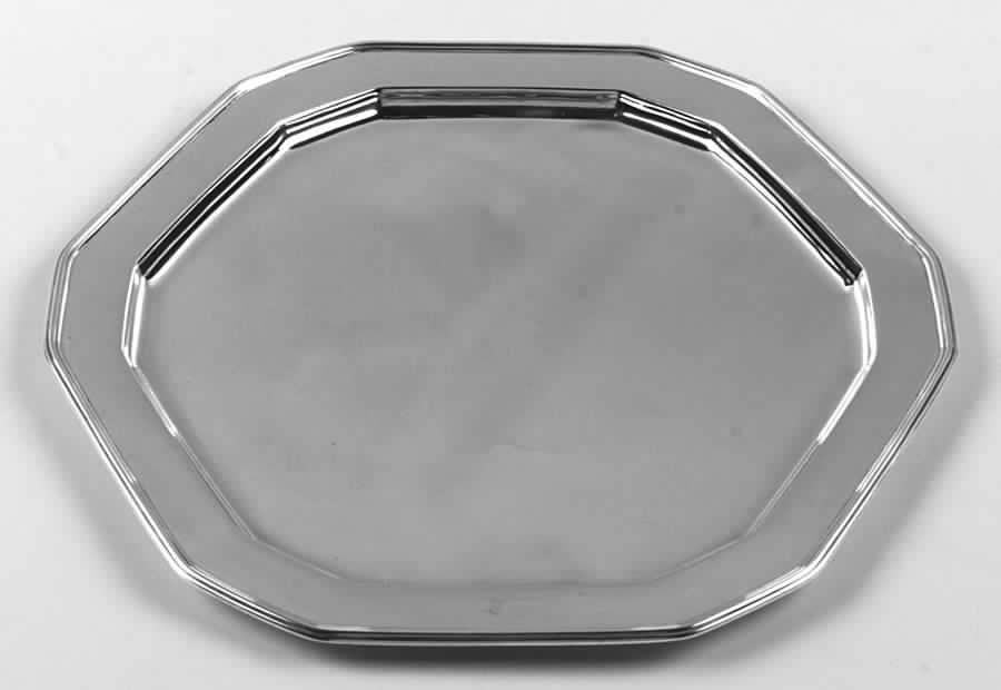 Sterling Hollowware Medium Round Sterling Tray by Tiffany & CO SILVER-1
