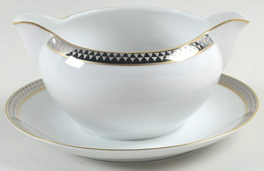 Athenia Gravy Boat with Attached Underplate by Towne-1