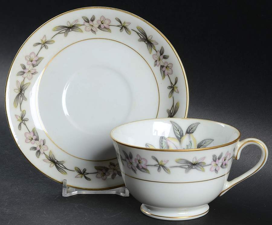 Azalea Footed Cup & Saucer Set by Towne-1