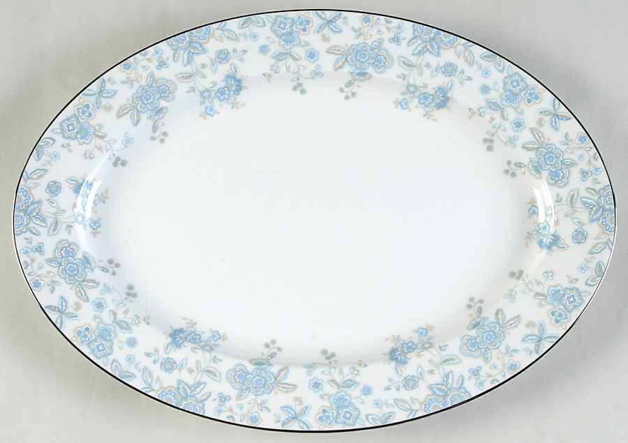 Blue Meadows 14" Oval Serving Platter by Towne-1