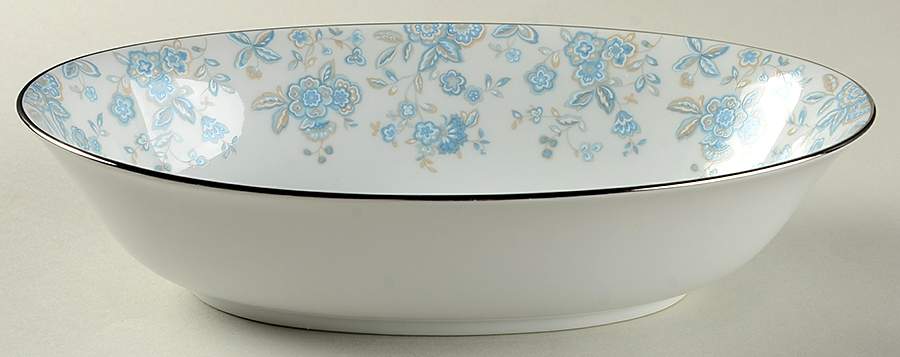 Blue Meadows 10" Oval Vegetable Bowl by Towne-1