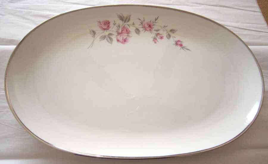 Dawn Rose (Bavaria, Germany) 14" Oval Serving Platter by Towne-1