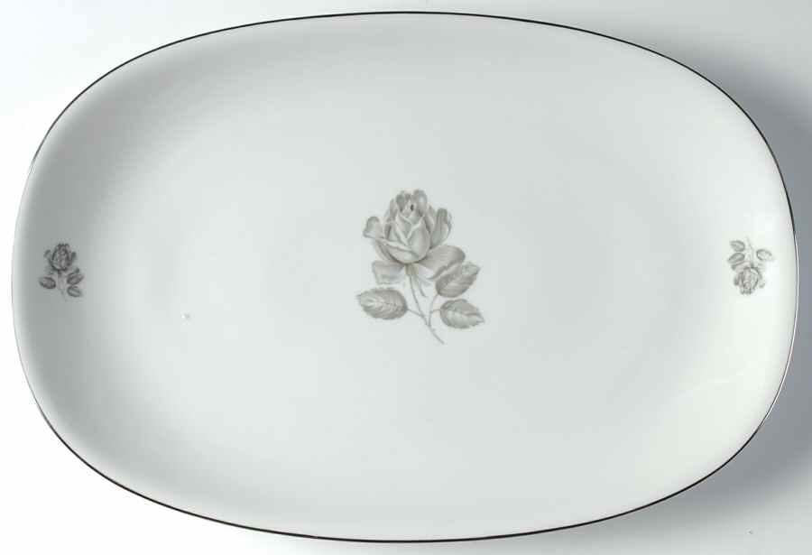 Ebony Rose 15" Oval Serving Platter by Towne-1