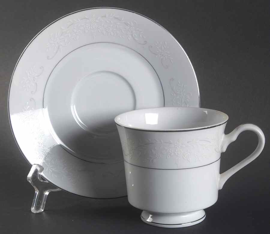 Lovelace Footed Cup & Saucer Set by Towne-1