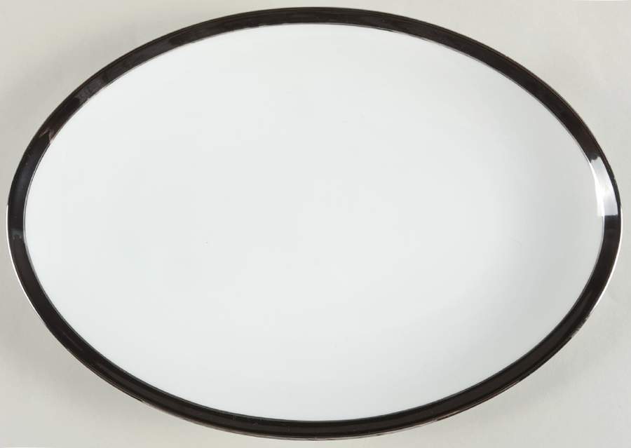 Midnight Halo 14" Oval Serving Platter by Towne-1