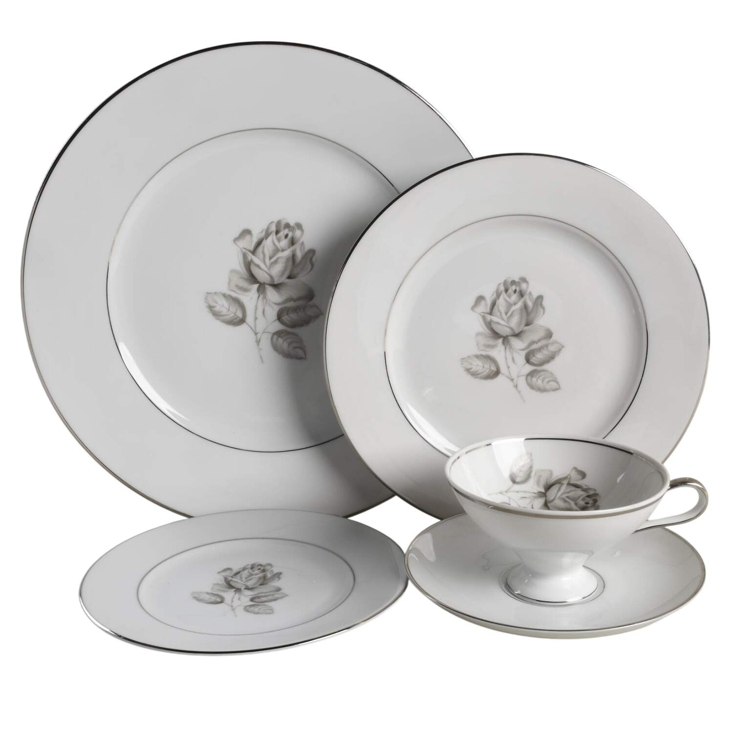 Midnight Rose 5 Piece Place Setting by Towne-1