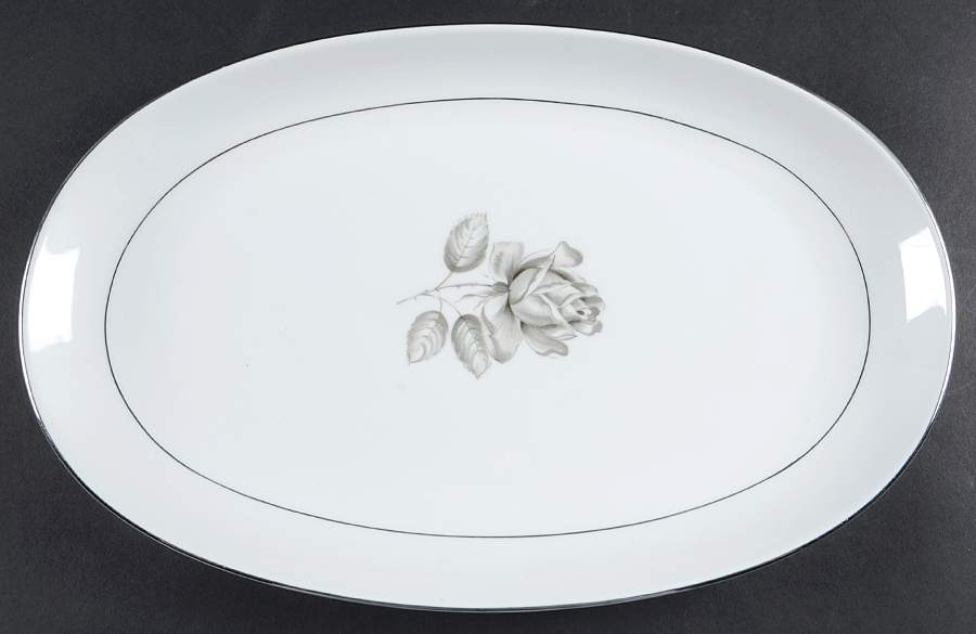 Midnight Rose 13" Oval Serving Platter by Towne-1