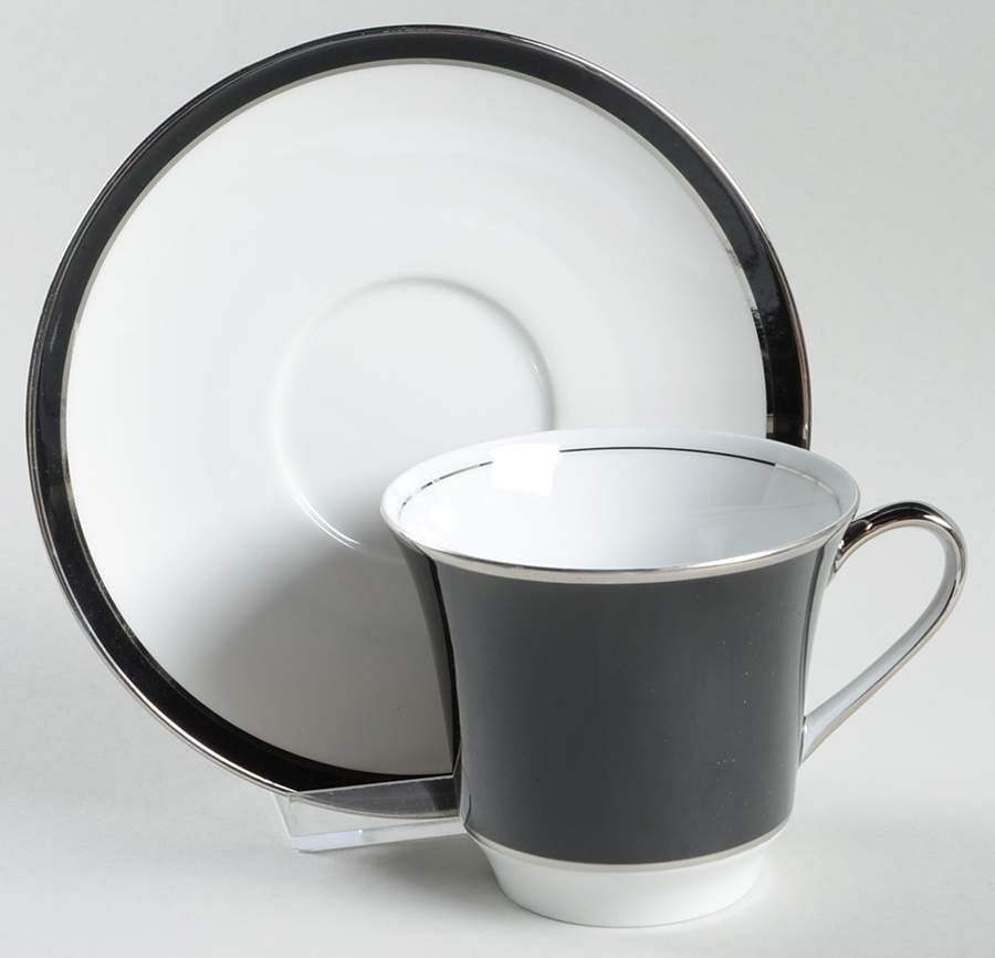 Moon Glo Flat Cup & Saucer Set by Towne-1