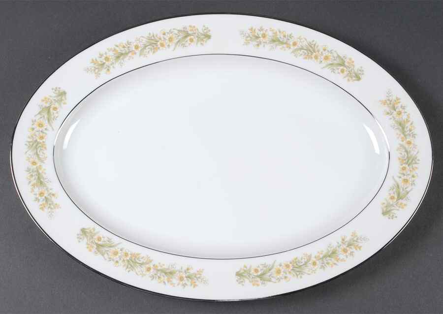 Wild Flowers 14" Oval Serving Platter by Towne-1