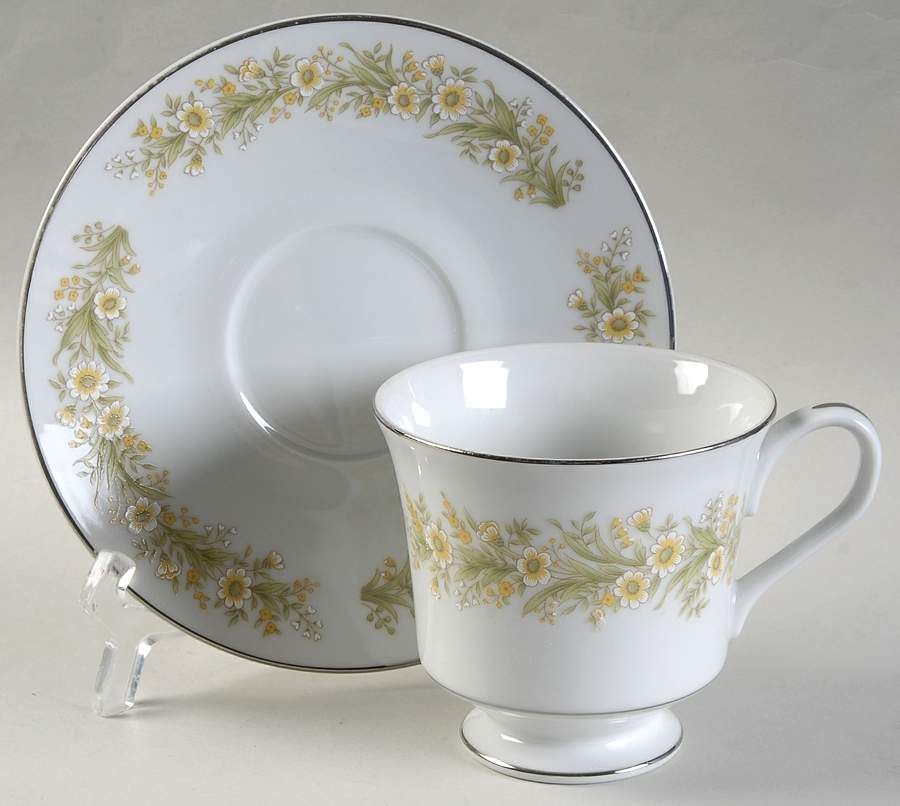 Wild Flowers Footed Cup & Saucer Set by Towne-1