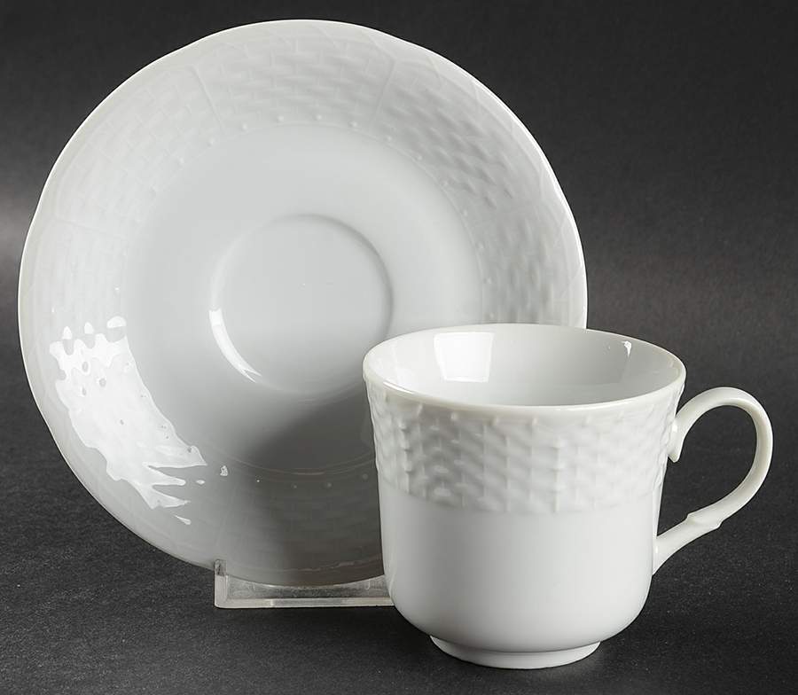 Bianco Flat Cup & Saucer Set by Toscany-1