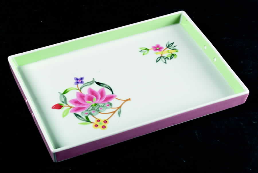 Laurelwood Rectangle Tray, No Reed Handle by Toscany-1