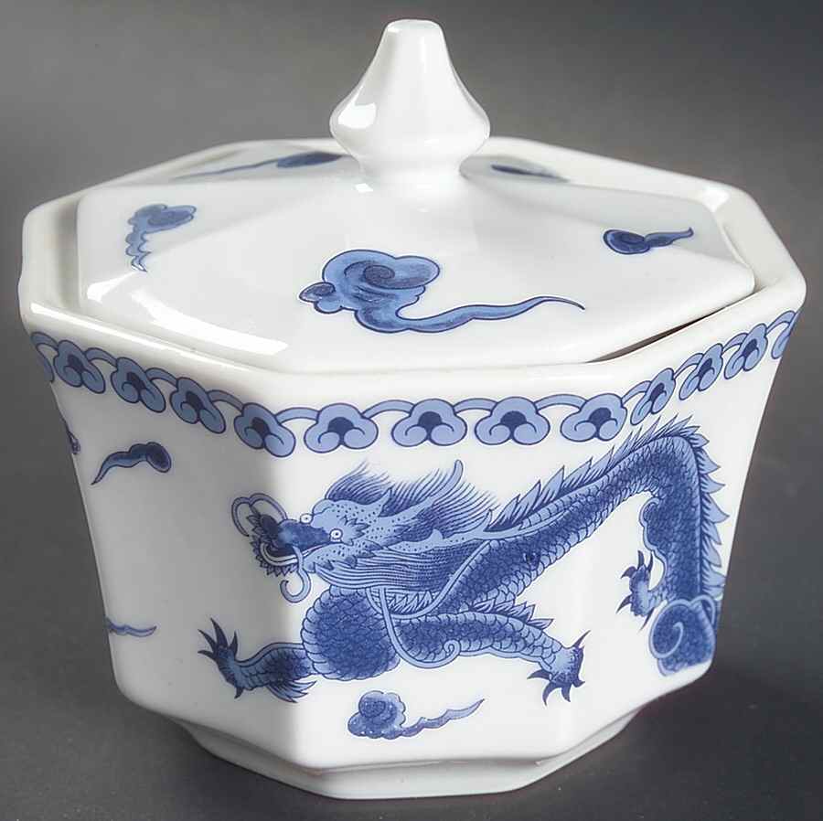 Ming Sugar Bowl & Lid by Toscany-1