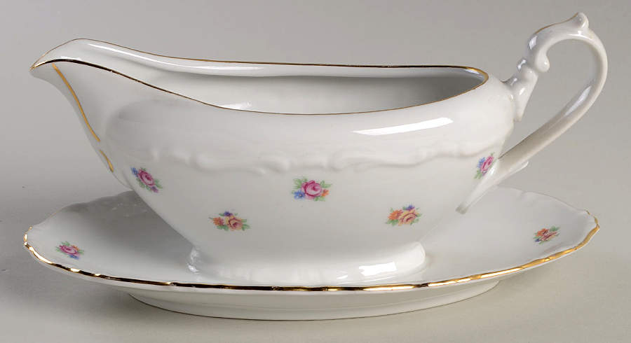 Minuet Gravy Boat with Attached Underplate by Toscany-1