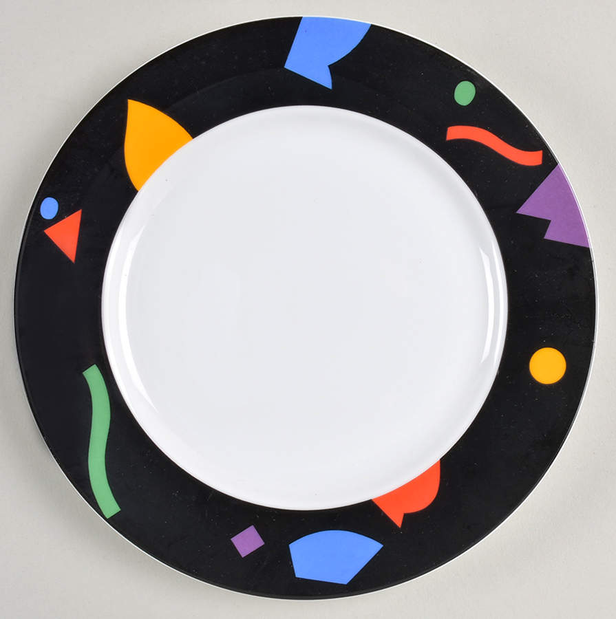 Trylon (Black Rim) Salad Plate by Toscany-1