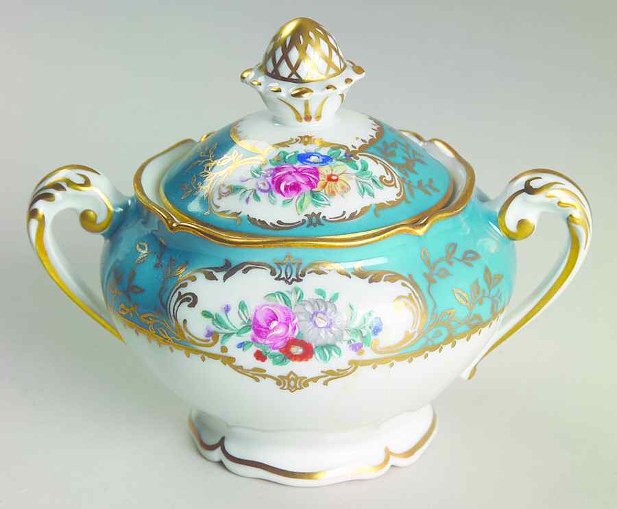 Duplessis Sugar Bowl & Lid by Royal Limoges-1
