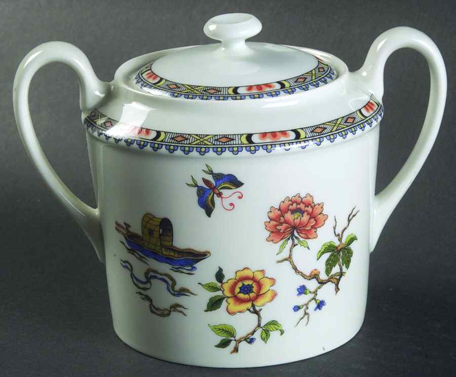 Fleur De Chine Sugar Bowl & Lid by Royal Limoges-1