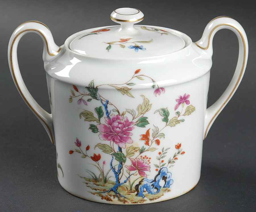 Madras Sugar Bowl & Lid by Royal Limoges-1