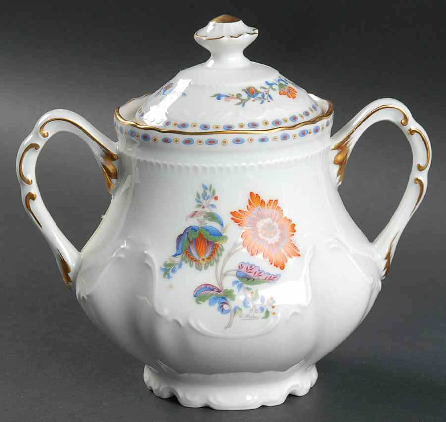 Persan Rouge Sugar Bowl & Lid by Royal Limoges-1