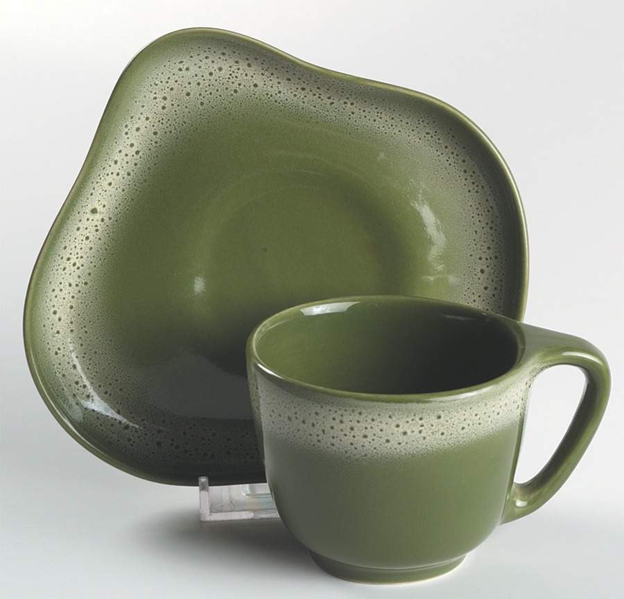 Frosty Pine Flat Cup & Saucer Set by Tamac-1