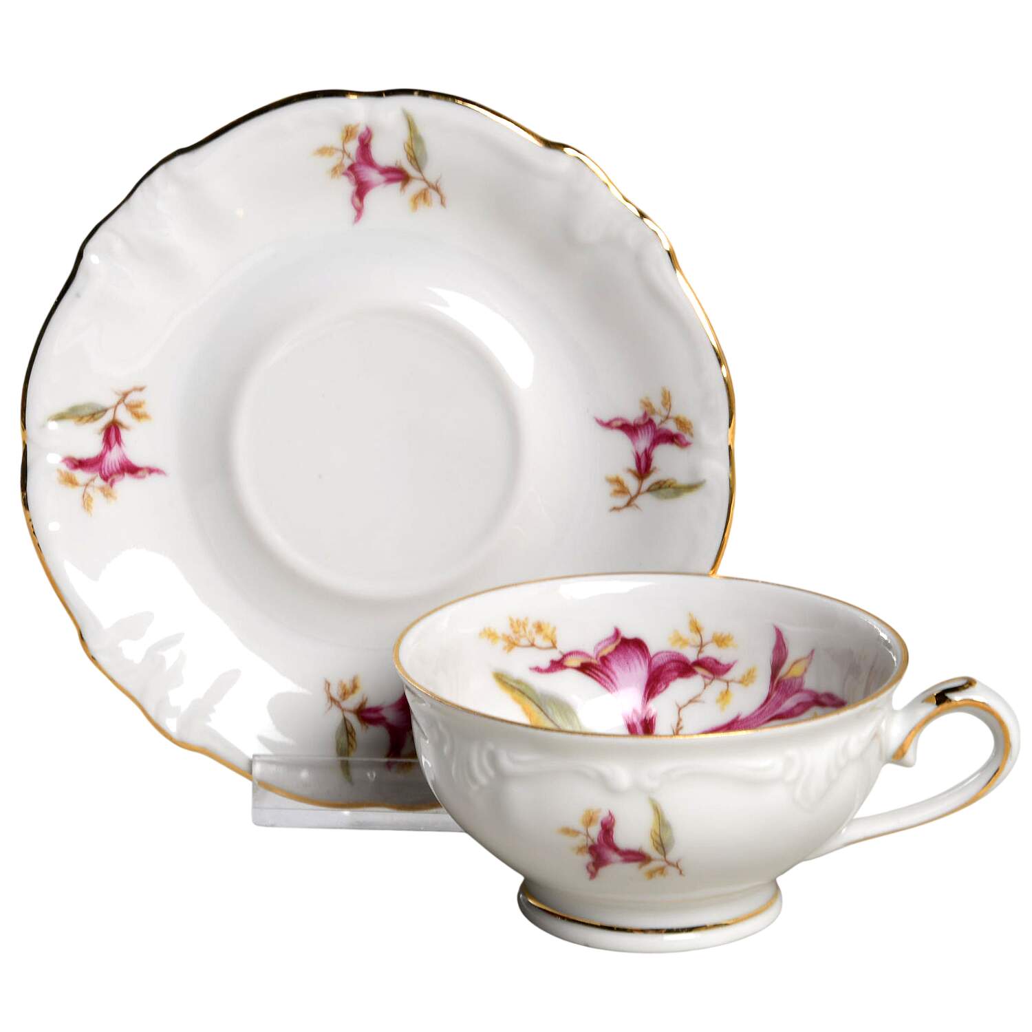 Aloha Footed Cup & Saucer Set by Treasure Chest-1
