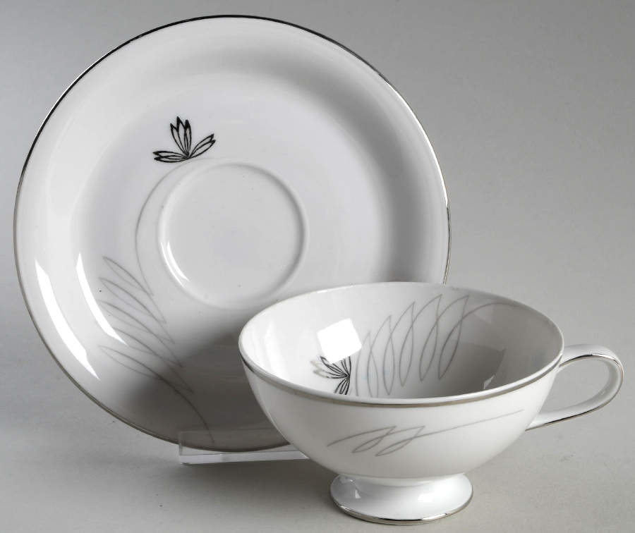 Caprice Footed Cup & Saucer Set by Treasure Chest-1