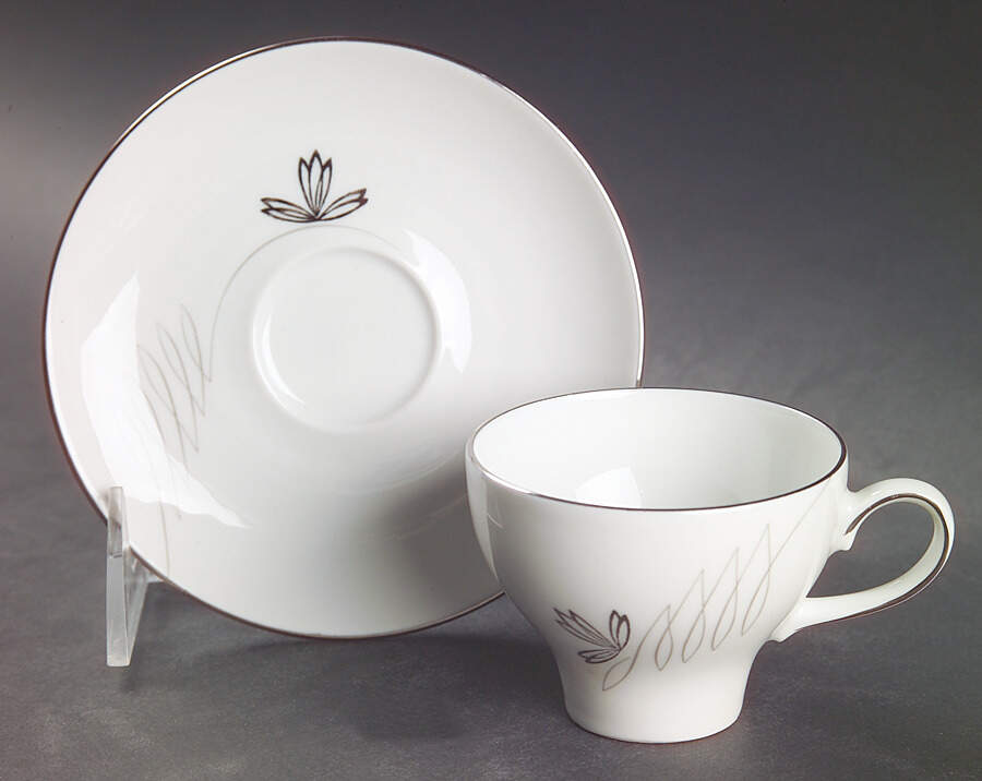 Caprice Flat Demitasse Cup & Saucer Set by Treasure Chest-1