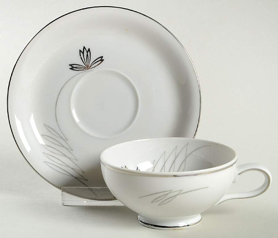 Caprice Flat Demitasse Cup & Saucer Set by Treasure Chest-1
