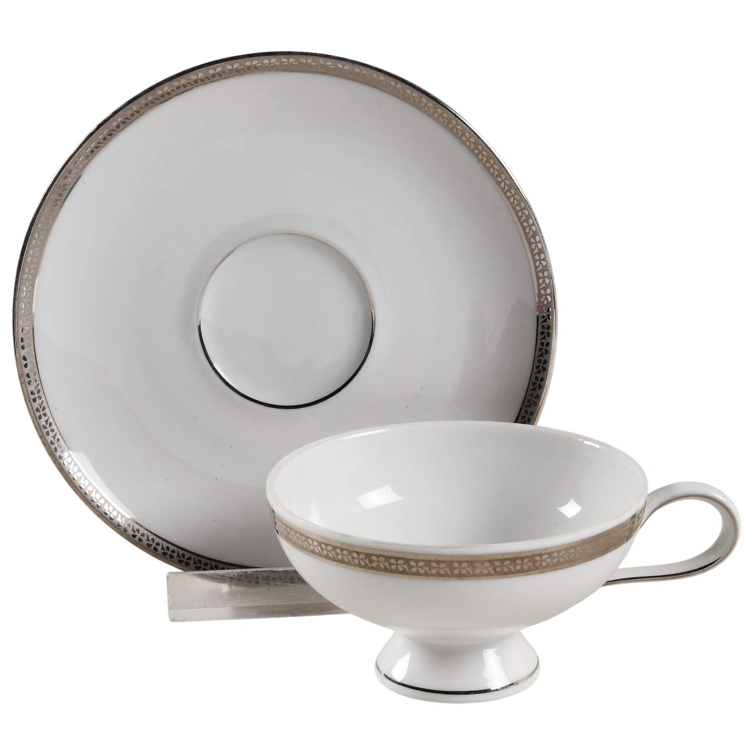Charm Footed Demitasse Cup & Saucer Set by Treasure Chest-1