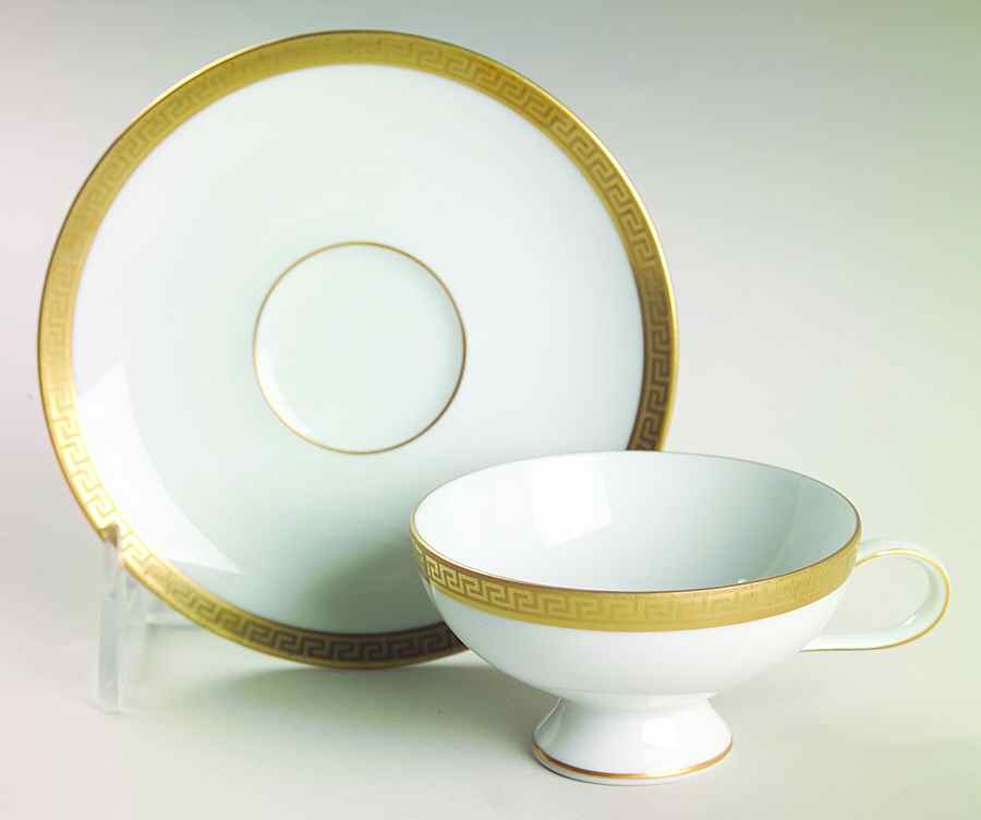 Coronation Footed Demitasse Cup & Saucer Set by Treasure Chest-1