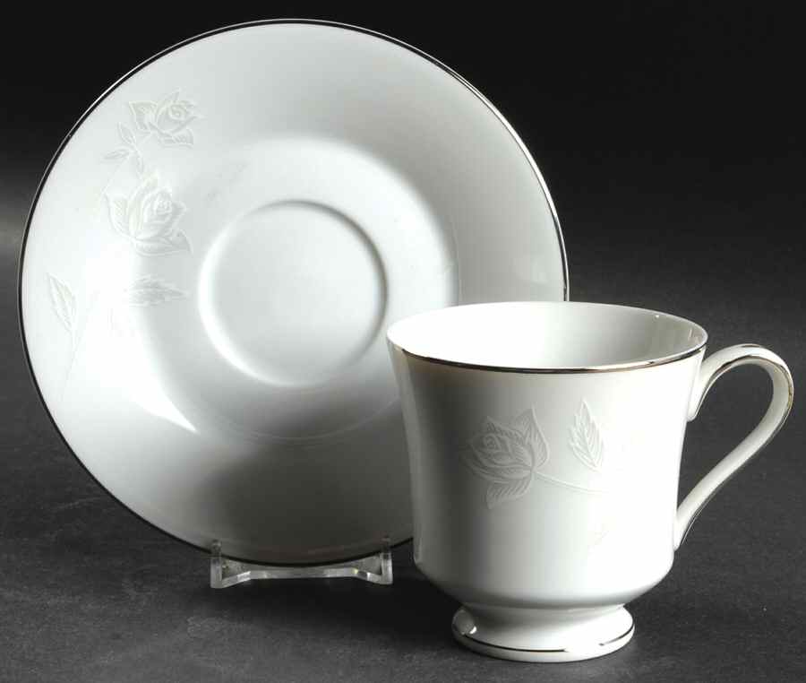 Eternal Rose Footed Cup & Saucer Set by Treasure Chest-1