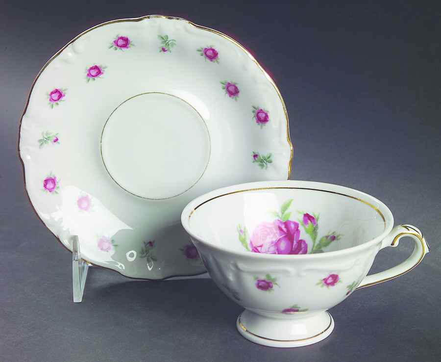 First Love Footed Cup & Saucer Set by Treasure Chest-1