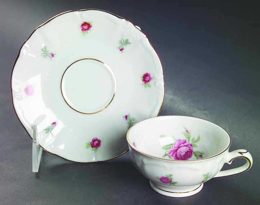 First Love Footed Demitasse Cup & Saucer Set by Treasure Chest-1