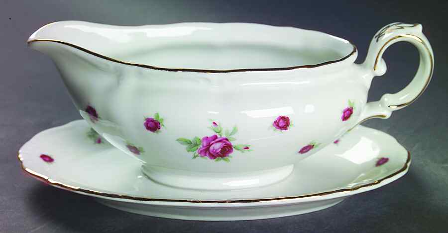First Love Gravy Boat with Attached Underplate by Treasure Chest-1