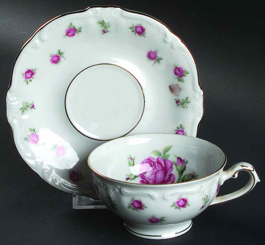 First Love Footed Cup & Saucer Set by Treasure Chest-1