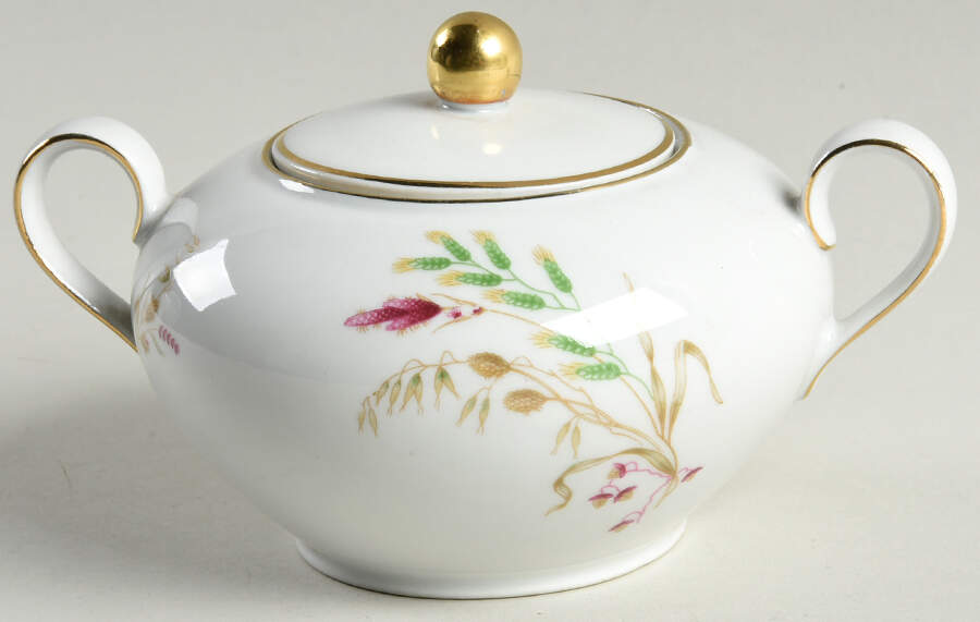 Harvest Bouquet Sugar Bowl & Lid by Treasure Chest-1