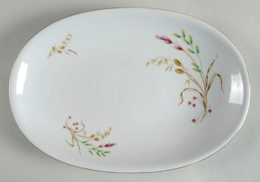 Harvest Bouquet 12" Oval Serving Platter by Treasure Chest-1