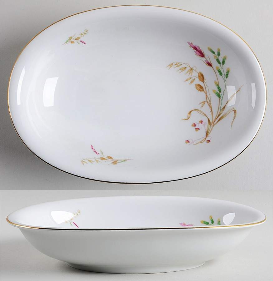Harvest Bouquet 9" Oval Vegetable Bowl by Treasure Chest-1