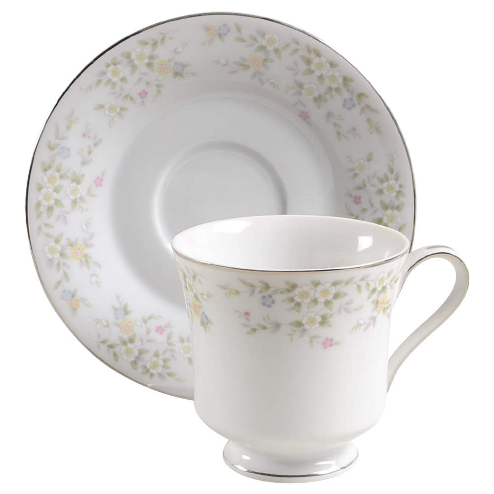 Heather Footed Cup & Saucer Set by Treasure Chest-1