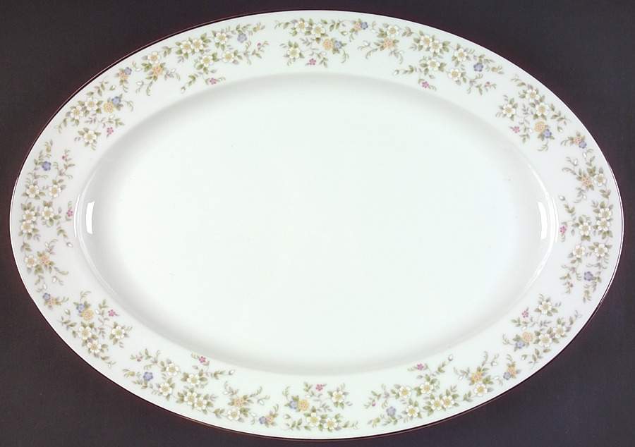 Heather 16" Oval Serving Platter by Treasure Chest-1
