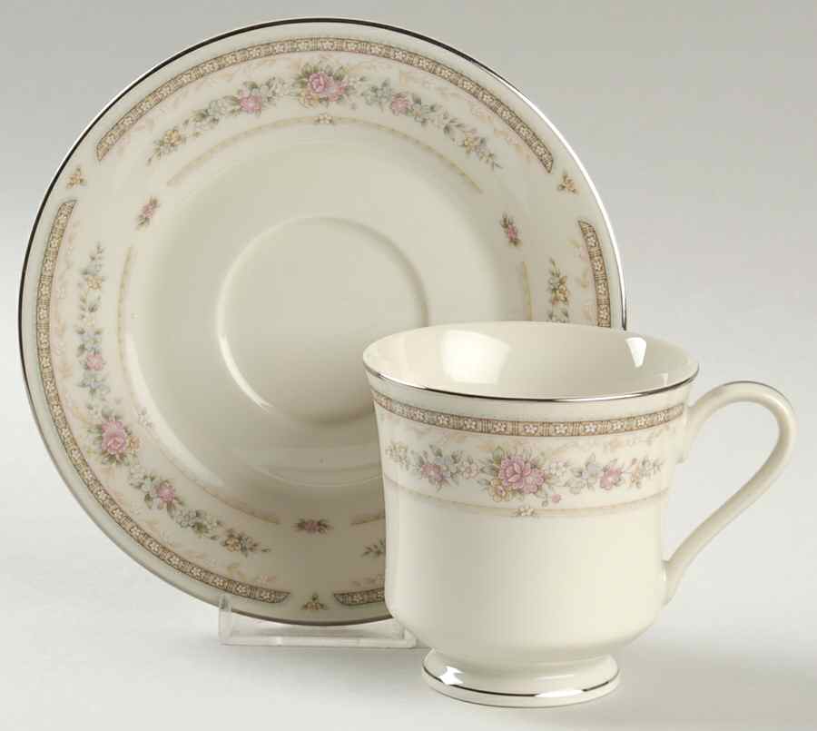 Lorraine Footed Cup & Saucer Set by Treasure Chest-1