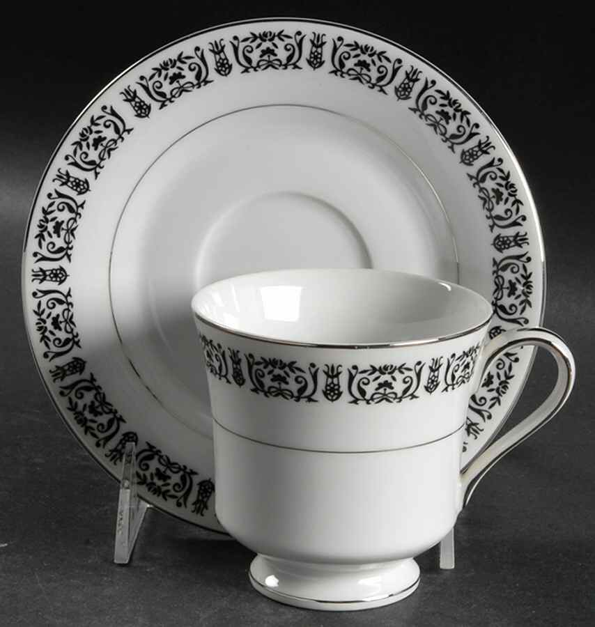 Majestic Footed Cup & Saucer Set by Treasure Chest-1